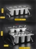 GN pan with rack basin shelf for milk tea shop box jam Stainless Steel Box serving tray salad bowl Storage Chafing Buffet Pan 6