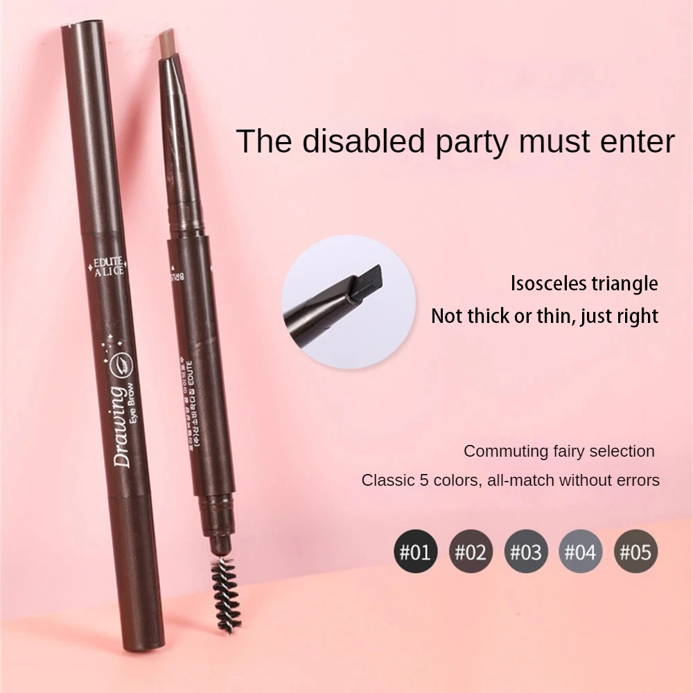 

Double Eyebrow Pencil Smear Smooth Brown Eyebrow Pencil Beauty Cosmetics Natural Eyebrow Pencil High Quality Material Grey Black