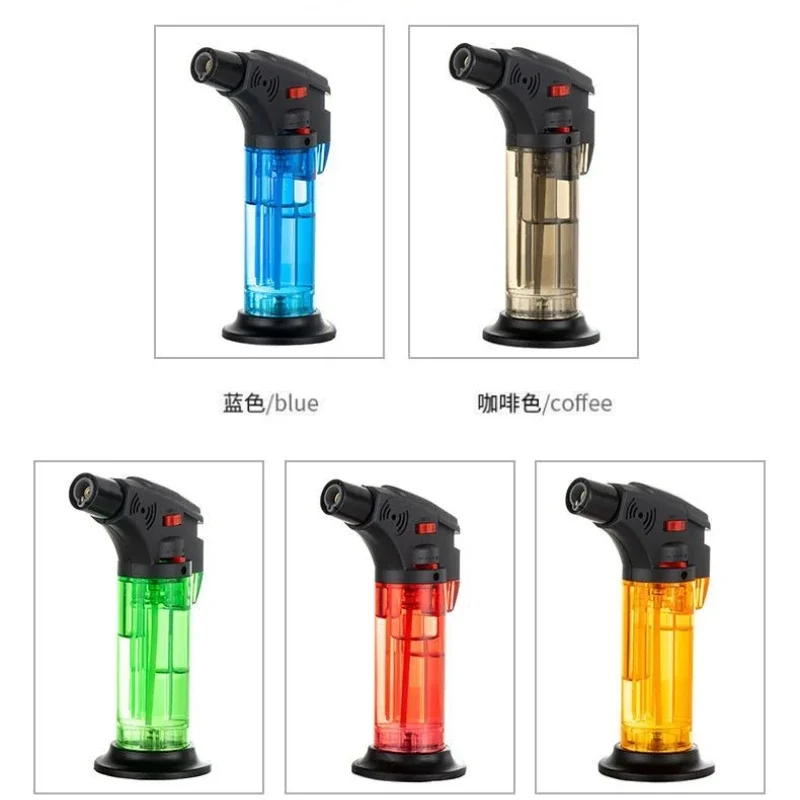 Spray Gun Lighter 4-pack High Temperature Windproof Blue Flame Cigar Lighter Baking And Barbecue Lighters Outdoor Survival Tool