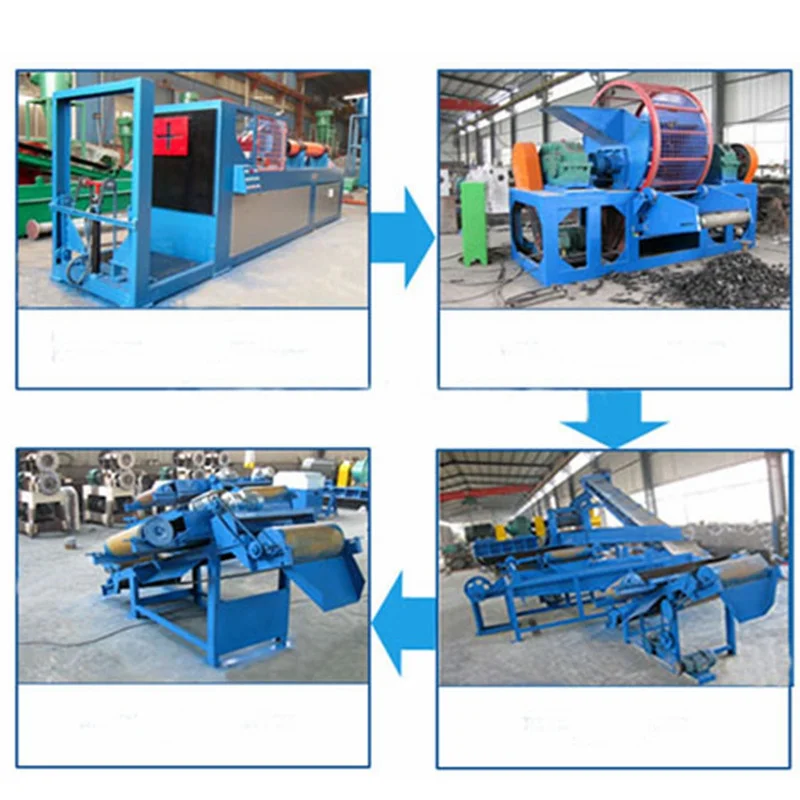 Tires Recycling Machine Line Rubber Production Tyre Shredder Plant