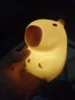 Cute Pet Capybara Night Light Cartoon Silicone Creative Bedside Sleep Night Lamp For Room Decor Birthday gift clearance sale 2