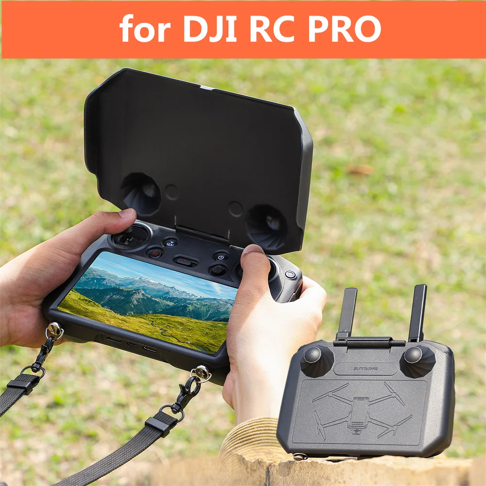 2 In 1 Controller Protector Sun Hood Control Sticks Guard Screen Monitor Cover Per Dji Rc Pro Controller Per Mini 3 Pro/ Mavic 3