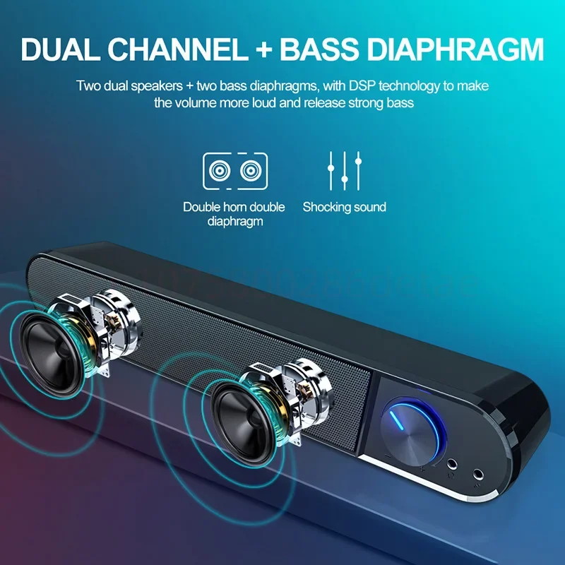 

Новинка Bluetooth динамик для домашнего кино панель объемного звука аудиоколонка для настольного компьютера сабвуфер звуковая система с басовым эффектом