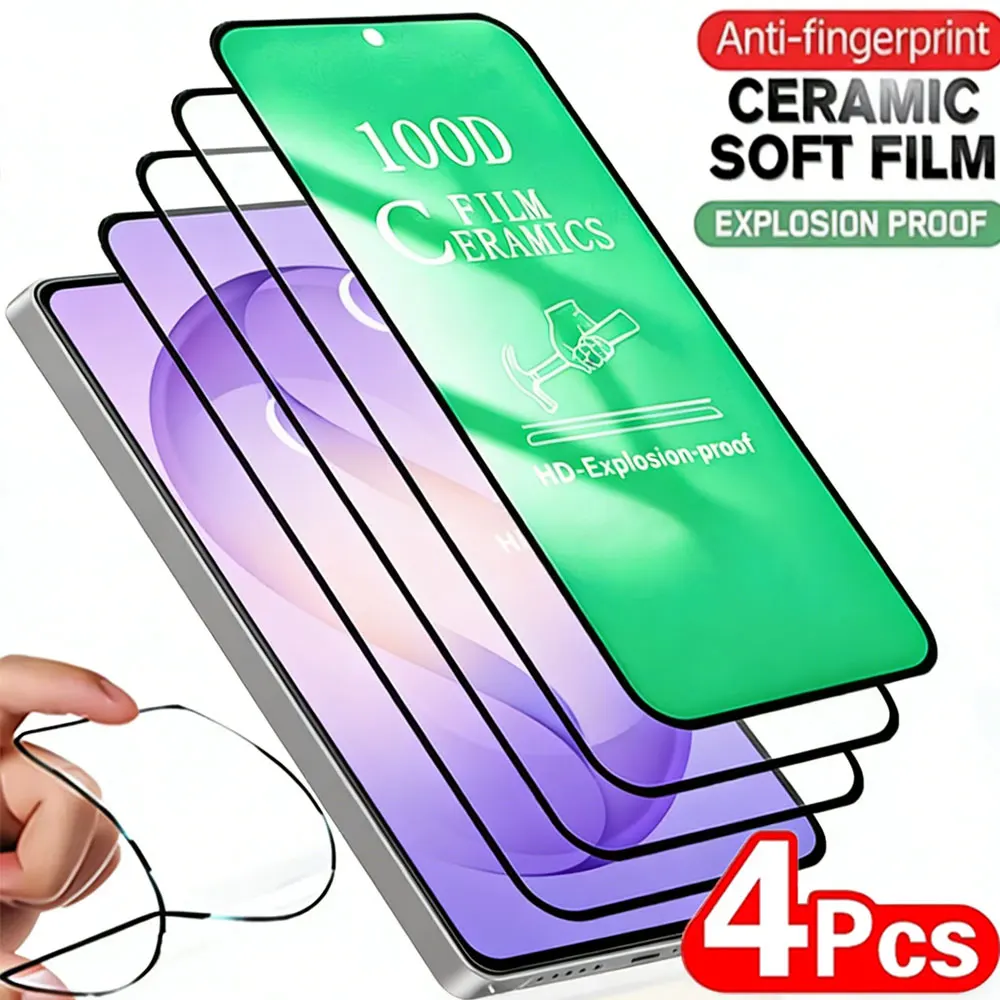 4-Pack Soft Clear HD Full Cover Screen Protector Film