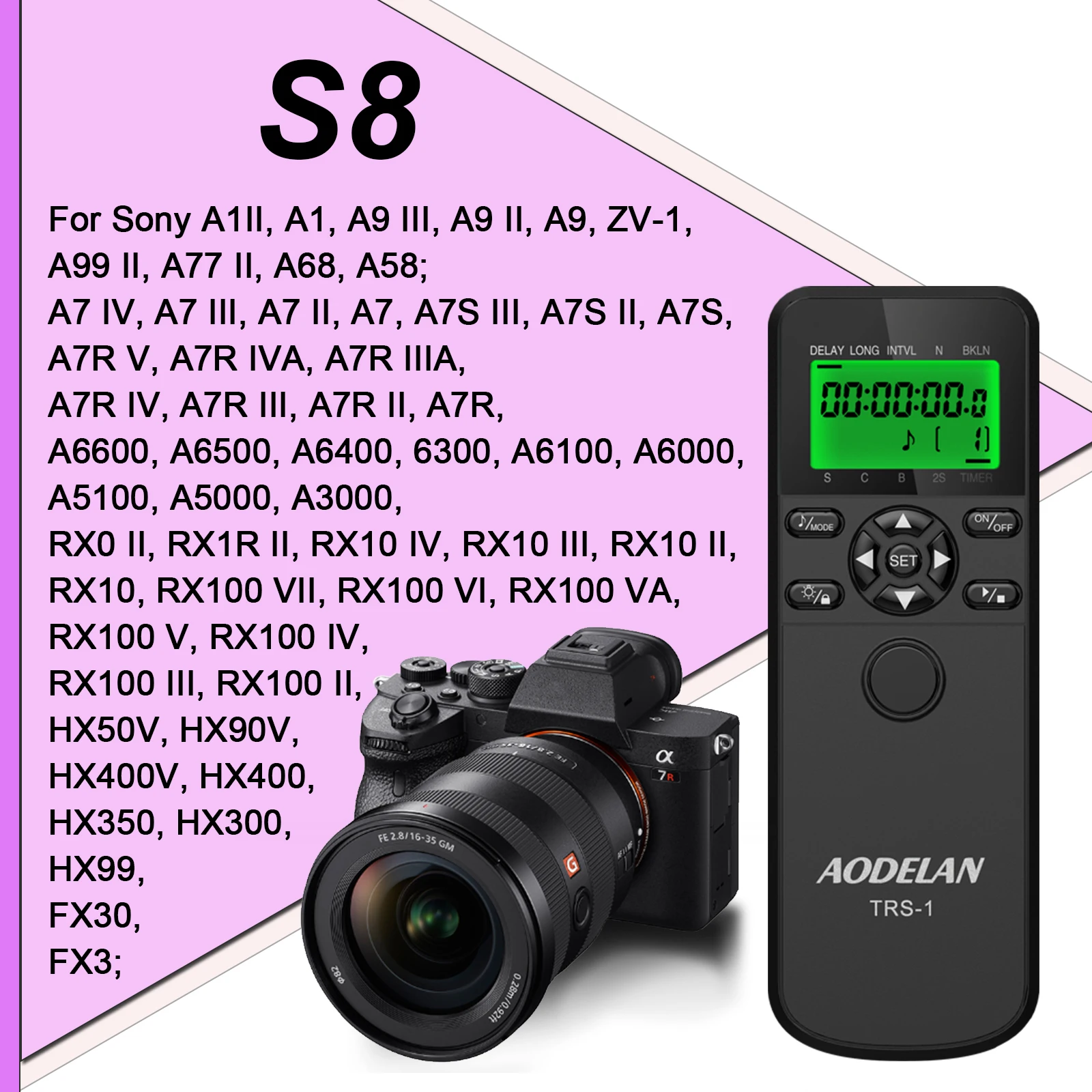 Sony A6000 Timer Shutter JJC Wireless Remote Control For Sony