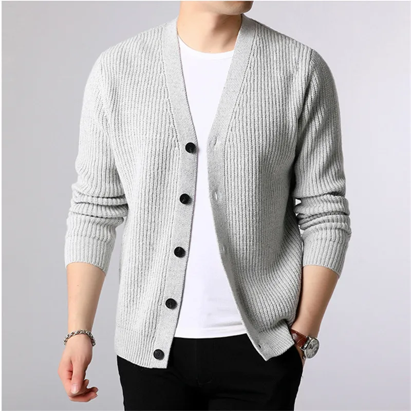 Casual Sweaters Patchwork Knitted Cardigan Mens Men Knit Sweater