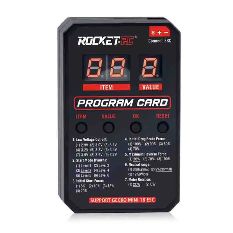 Κιτ Κινητήρα ESC Program Card για TRX4M 1/18 RC Crawler