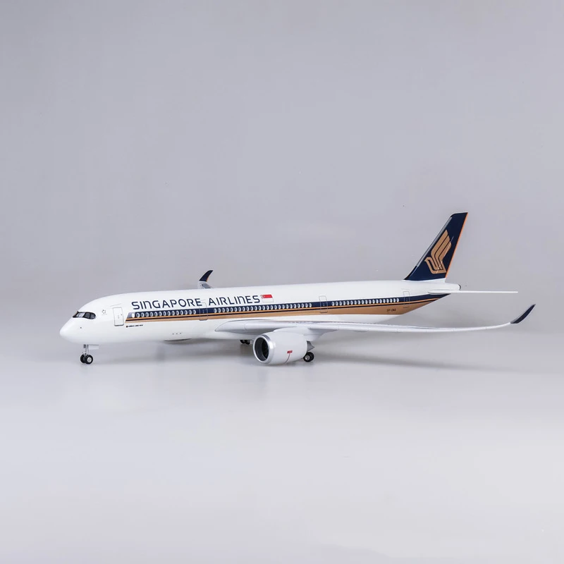 With Wheeled Light 47cm Singapore Airlines A350 Simulation Of a Civil Airliner Aircraft Model Airbus Scale 1:142 Collection Gift 1 160 scale 47cm b787 newzealand aircraft airlines model with light and wheel diecast resin airplane collection display toy