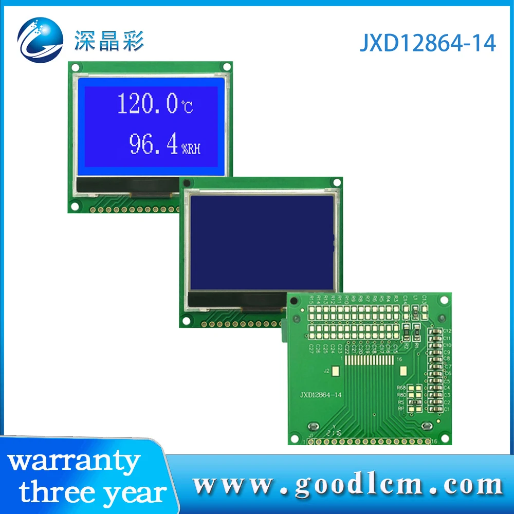 greatbuy ST7565R or ST7567 drive 3.3V power supply STN blue monochrome12864 3inch cog spi lcd display module 128x64 dots