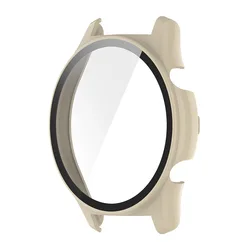 Premium Protective Case & Tempered Glass Screen Protector for Honor Watch GS3 (Ivory)