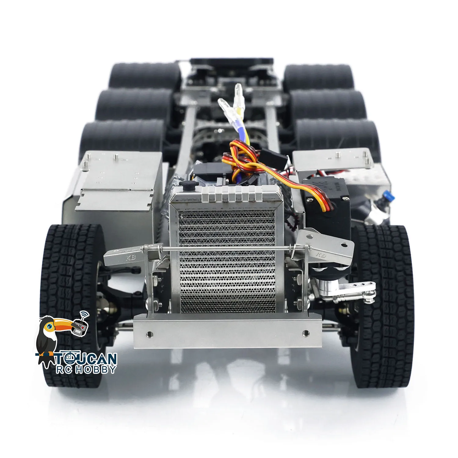 Metal Radio Chassis 1/14 Scale 8x8 Assembled for Toys RC Tractor Truck 3363 Rear Suspension Car Vehicle Model TH23558 3