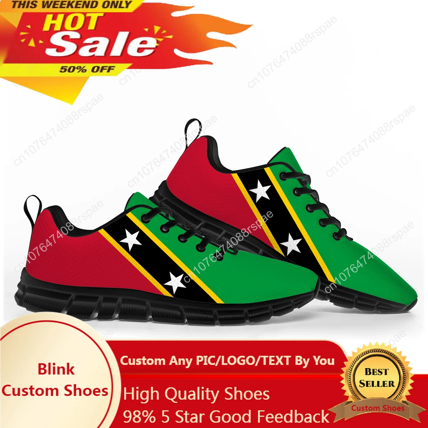 St Kitts and Nevis Flag Sports Shoes Mens Womens Teenager Kids Children Sneakers Casual Custom High Quality Couple Shoes