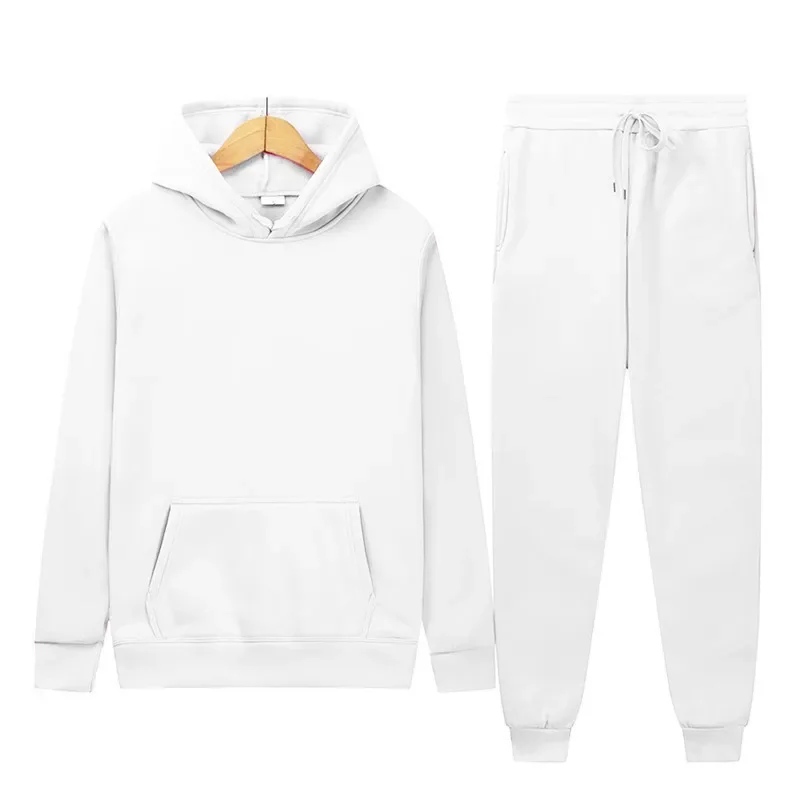 Men's Casual Tracksuit Hooded Sweatshirts and Pants Autumn Winter