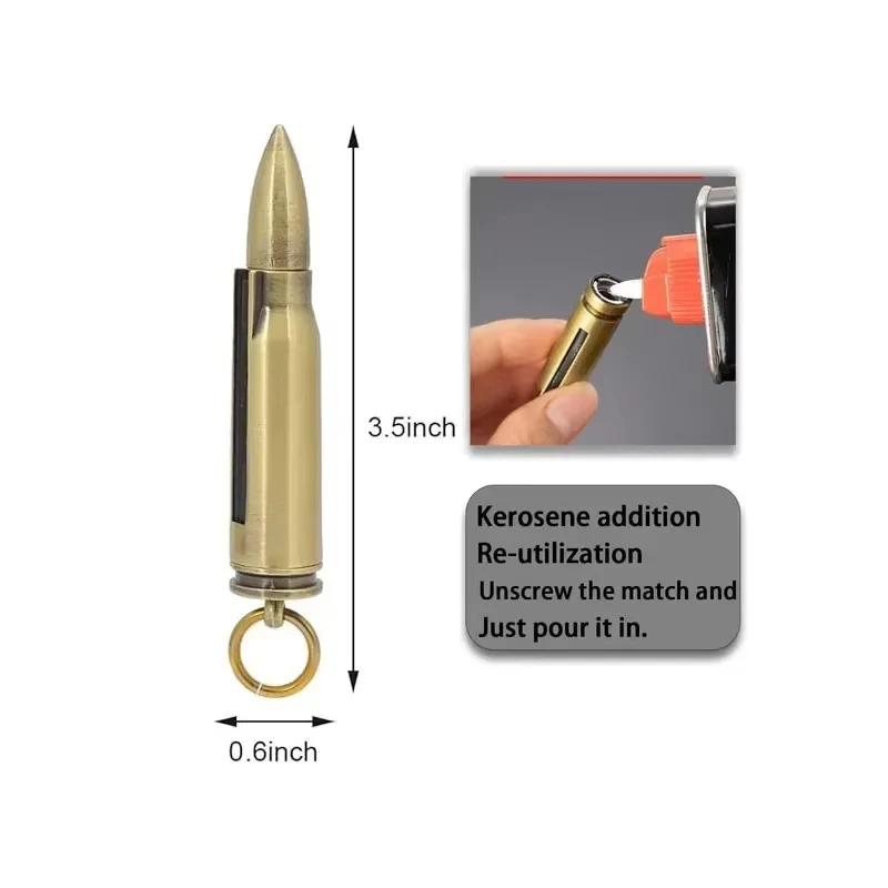 Xiaomi Metal Keychain Match Lighter Portable Retro Waterproof Lighter Emergency Survival Equipment Lighter Barbecue Camping Gift 4