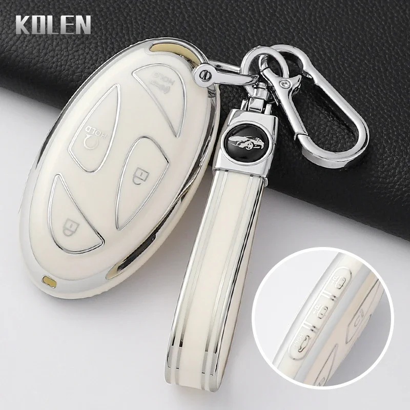 Fashion TPU Car Remote Key Case Cover with Keychain Fob Accessories
