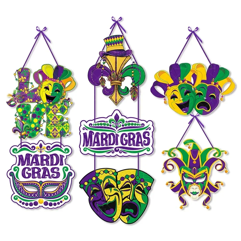 Mardi Gras Door Banner, 71'' x 12'' Mardi Gras Sign Banner, Mardi Gras Door  Decorations, Mardi Gras Party Supplies for Home Decorations Purple Outdoor