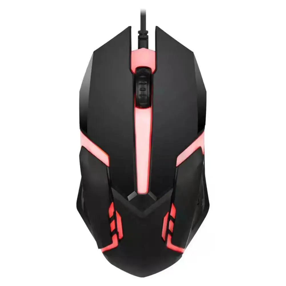 Wired Gaming Mouse LED Luminous Backlit Mechanica Side Glare Gaming Home USB Macro Office Laptop Button Compute C2D1