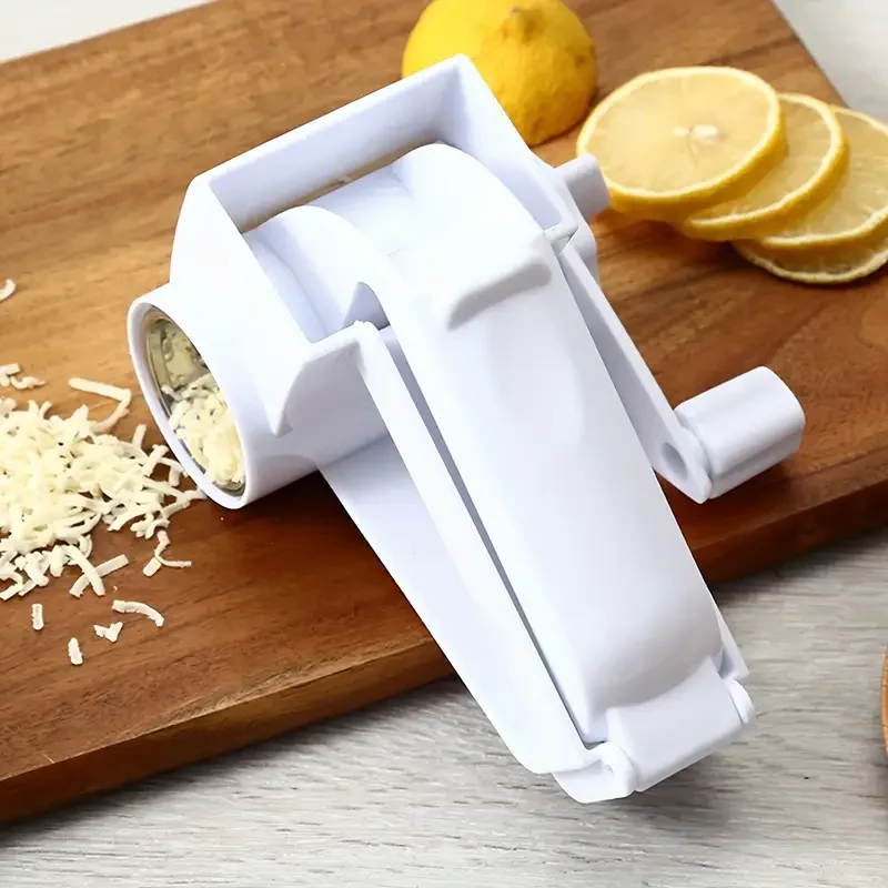 Ralador de queijo rotativo - operação fácil com manivela | Perfeito para macarrão e pizza Topping Your Pizza Making Best Friend Fácil de limpar