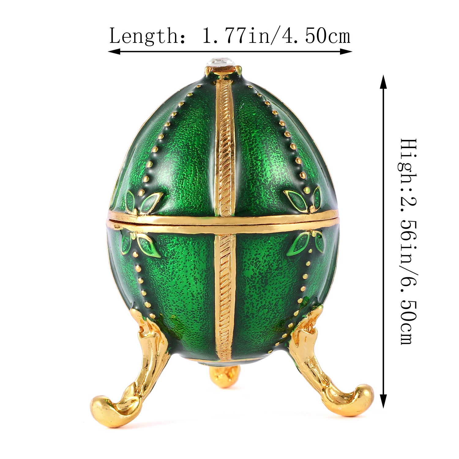 Qifu Royal Verde Russo Faberge Egg Con Strass Per Il Ricordo