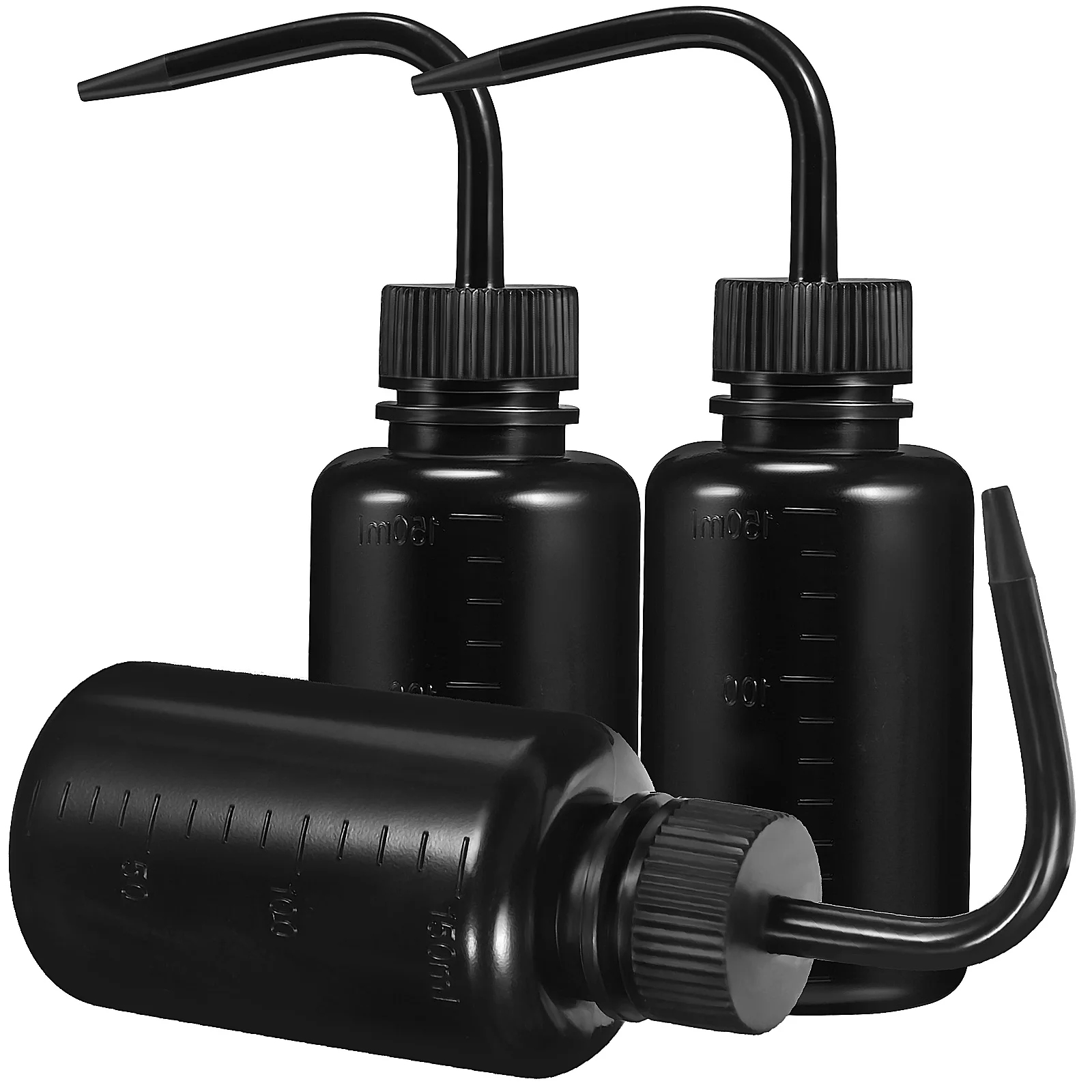 빈 플라스틱 세척 병, 페인트 스퀴즈 Pe, 블랙, 150ml, 3 개