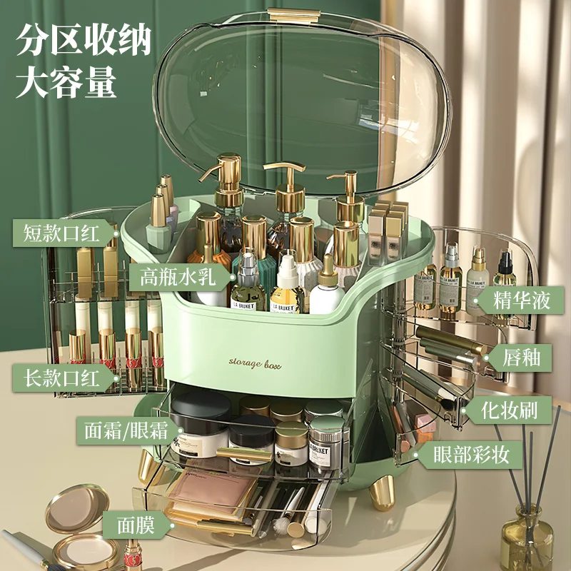 Cosmetic Storage Box Large Capacity Bathroom Waterproof Dustproof Jewelry Makeup Organizer Home Skin Care Make Up Storage Drawer 3