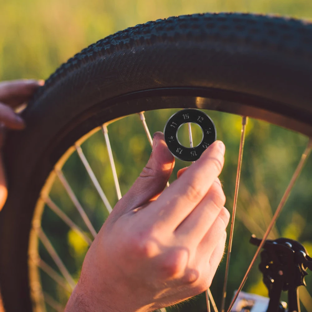 Bike Wheel Rim Wrench Spanner Groove Bike Wheel Rim Adjuster Spanner 8 Way Repair Service MTB Tool Key Steel Bicycle Repair Tool