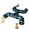 Pet Tunnel Multi Cat Interactive Rainbow Channel Large Multi Exit Foldable Cat Toy Drilling Cat Channel Durable Scratch and Bite 4