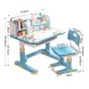 Cartoon Pattern Desk Chair Set Widened Desktop Multi Separation Kids Adjustable Height Study Table with Drawer Chair Set 6