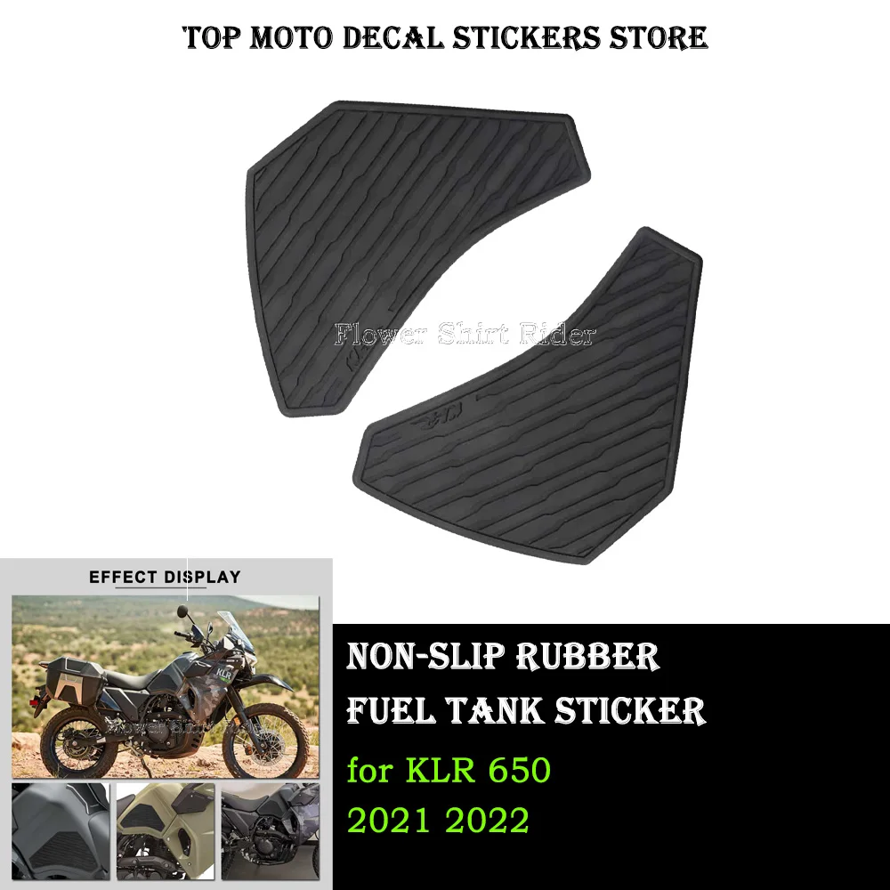 For KLR 650 KLR650 2021 2022 Tank Pads Anti-slip Scratch-resistant Rubber Knee Grip Sticker Decal Fuel Tank Protect car door lock buckle latch stop anti rust door lock cover protect buckle cover for great wall haval h9 2017 2021 accessories