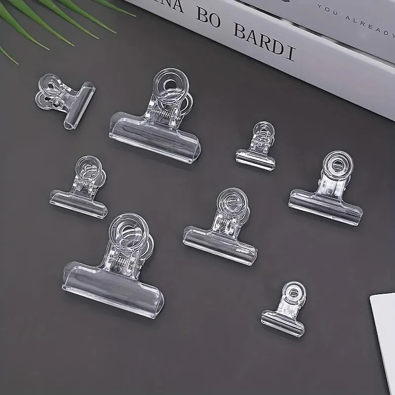 Paper Clip Dovetail Clip 10pcs Simple Transparent Long Tail Clip Multifunctional Student Stationery Dovetail Clip Office Supplies Banknote Paperclip