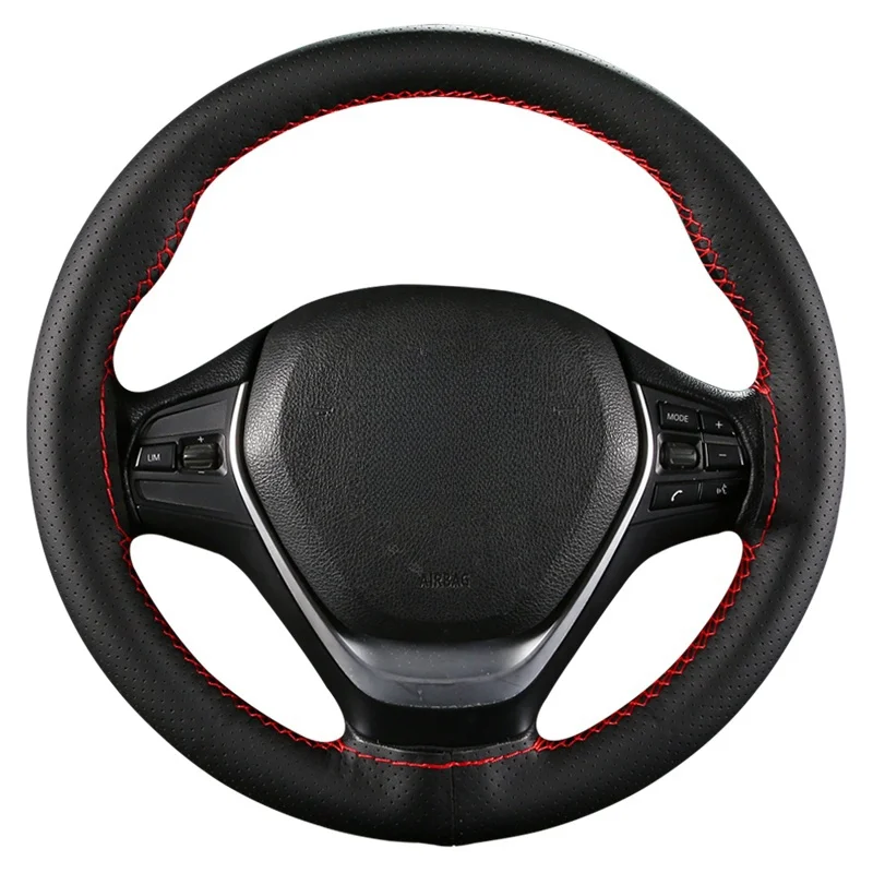 Universal Leather Car Steering Wheel Cover For 38cm Cars