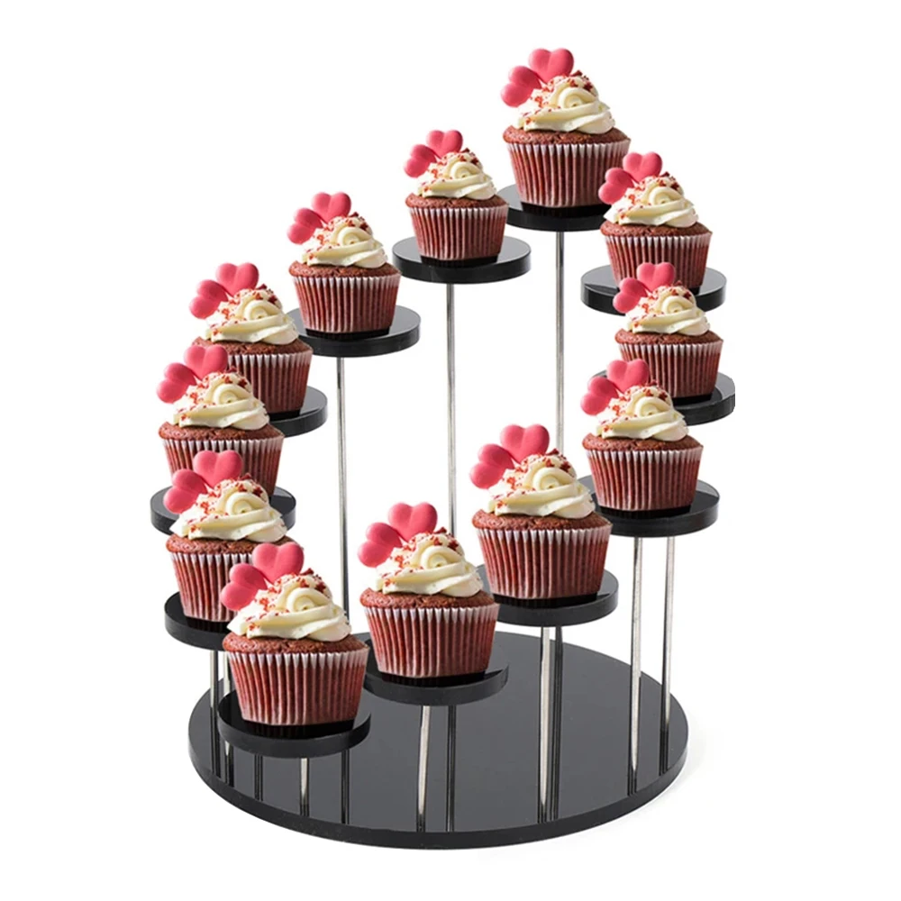 MultiLayerCupcakeStandAcrylicTieredServingRoundCupcakeTower