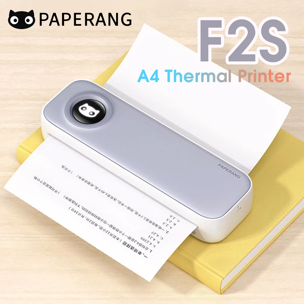 Paperang F2s Portable A4 Printer Paper Inkless Thermal Wireless