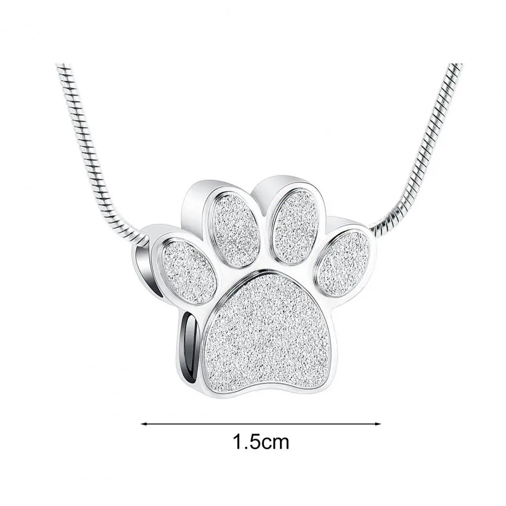 Pet Urn Necklace for Ash Paw Print Cremation Keepsake Mini Urn Pendant Memorial Ash Jewelry for Cat Dog Hair Nails