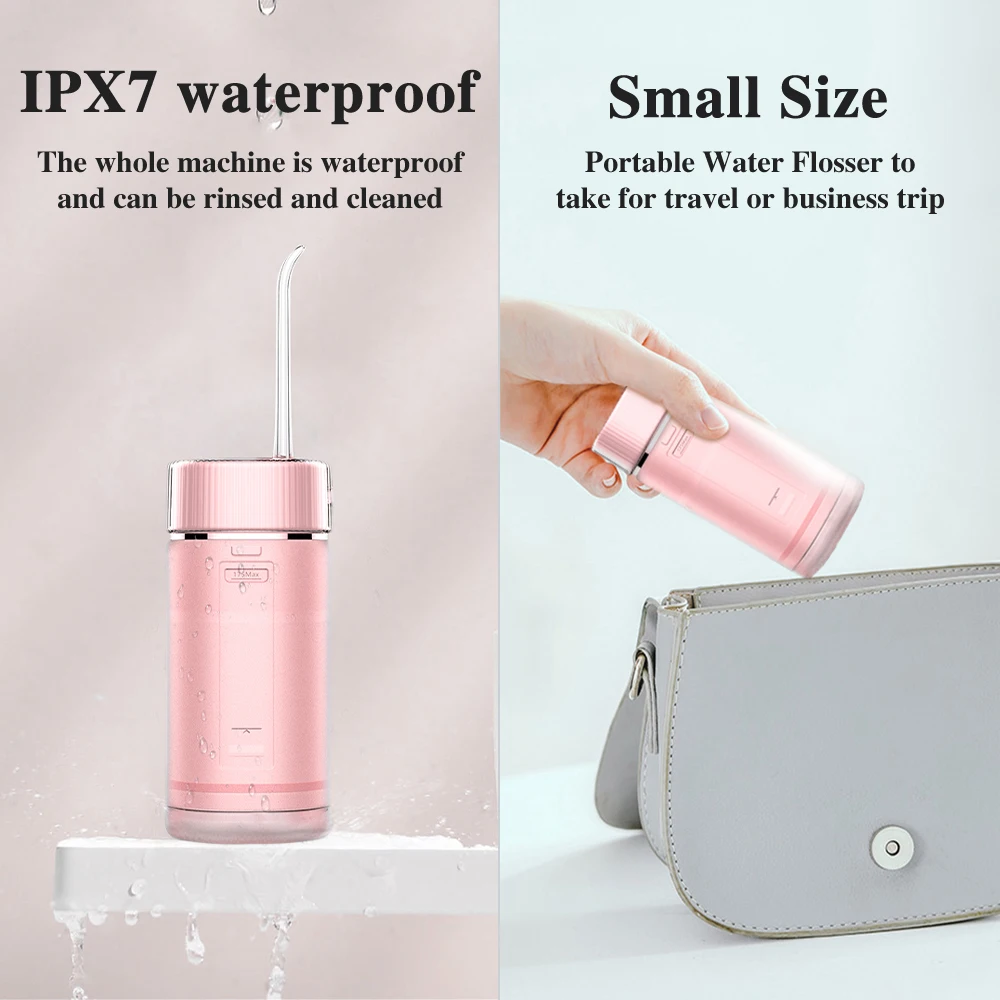 Portable Dental Floss Oral Irrigator Travel Retractable Water Flosser Pick for Cleaning Teeth Mouth Washing Machine Jet Device