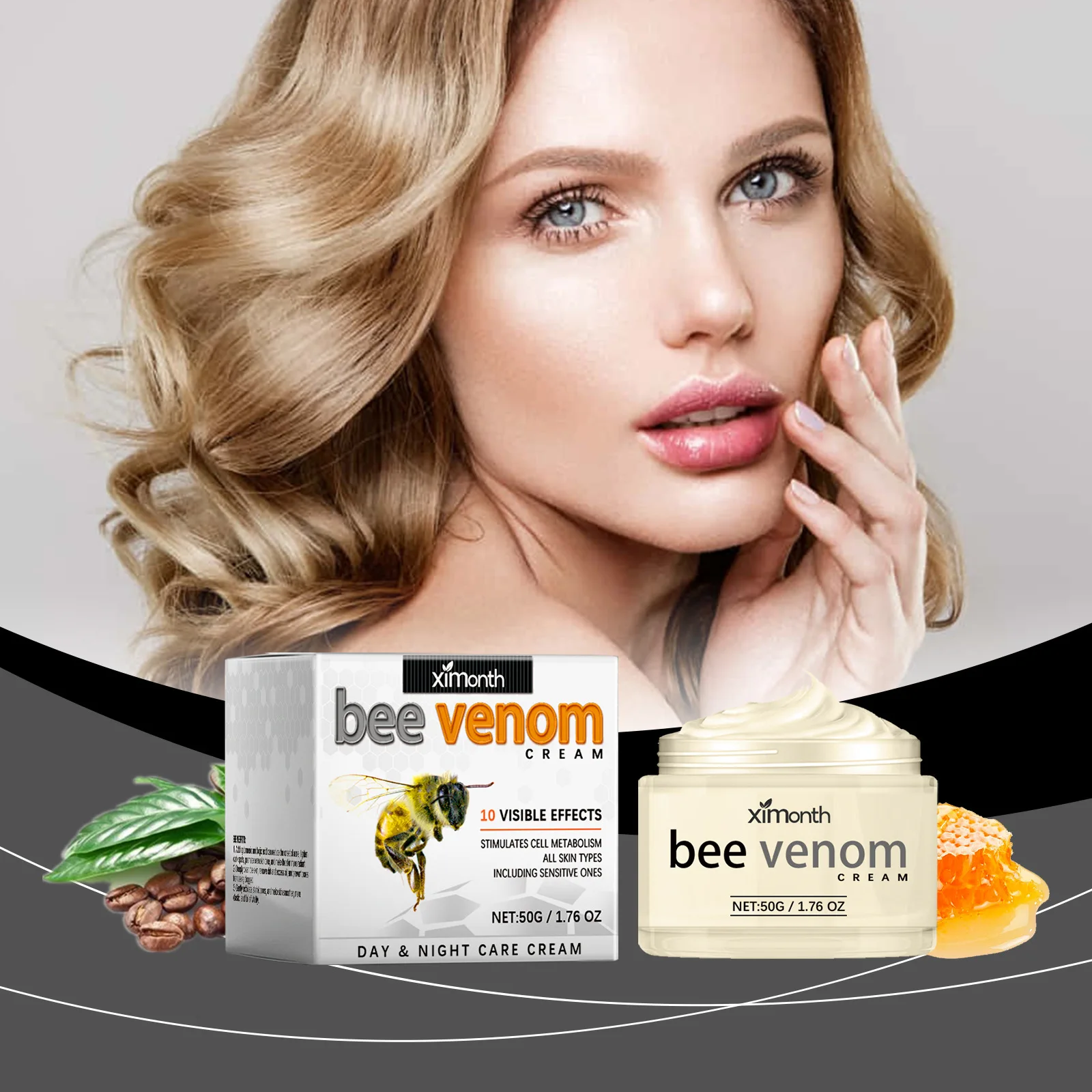 Bee Venom Cream Anti-Wrinkle Repair Redness Firming Lifting Anti Aging Fade Fine Line Moisturizing Smoothing Body Skin Care Gift