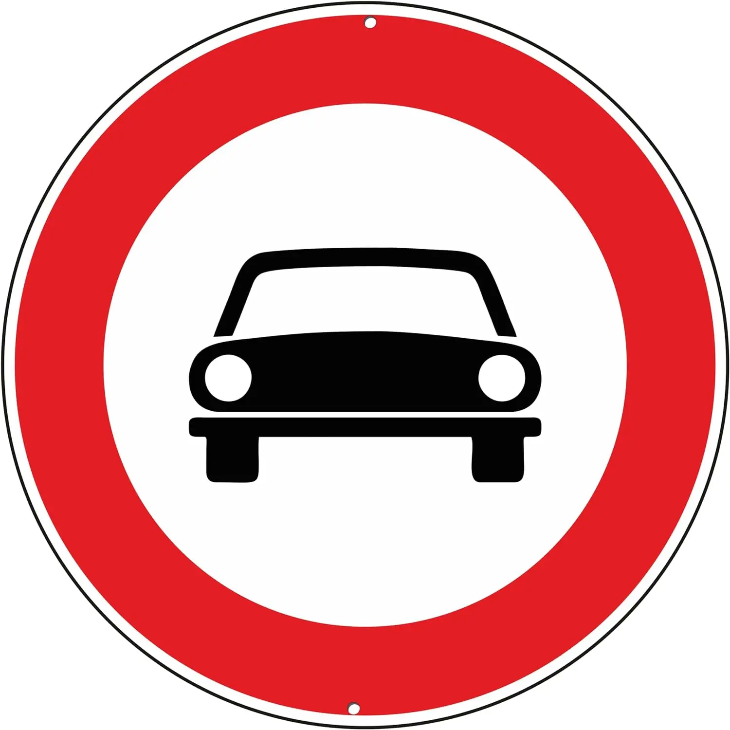 Metal Round Plate Traffic Safety Warning Sign - Waterproof, Anti-Fade Tin Sign