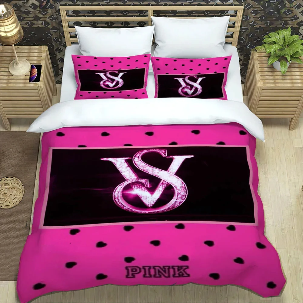 

3D Print V-victorias S-secret logo Bedding Sets exquisite bed supplies set duvet cover bed comforter set bedding set luxury gift