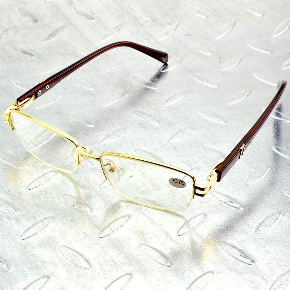 

Titanium Alloy TR90 Temple Business Portable Aspherical Anti Fatigue Multilayer Coating Business Men Reading Glasses +0.75 To +4