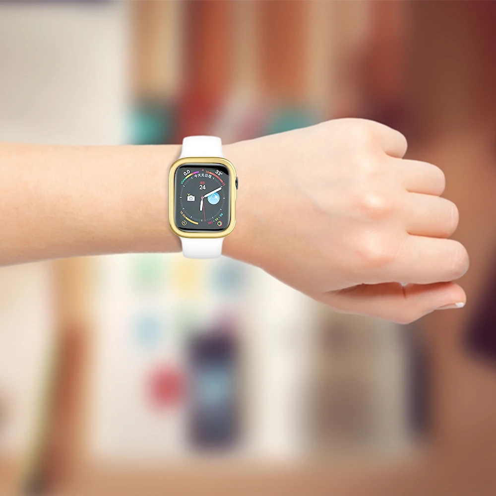 For Apple Watch 45mm 41mm 38mm 42mm 40mm 44mm Plated Skeleton Cover Hard PC Bumper Case Frame For IWatch SE9 8 7 6 5 4 3 2 Case watch case