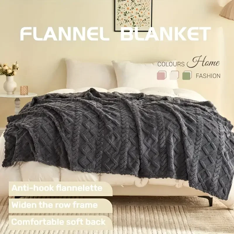 Ultra-Soft 3D Plush Fleece Blanket - Cozy Warmth Flannel Throw