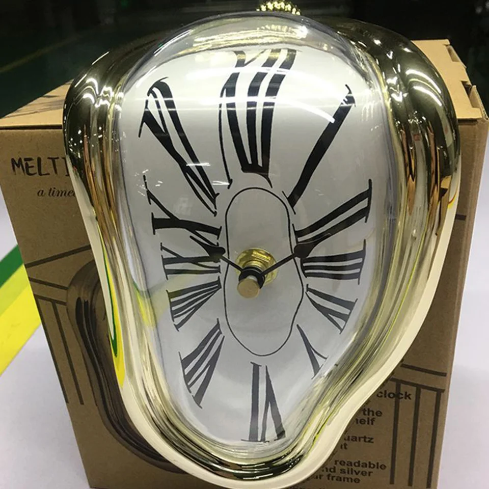 Surreal Melting Clock Vintage Table Decor