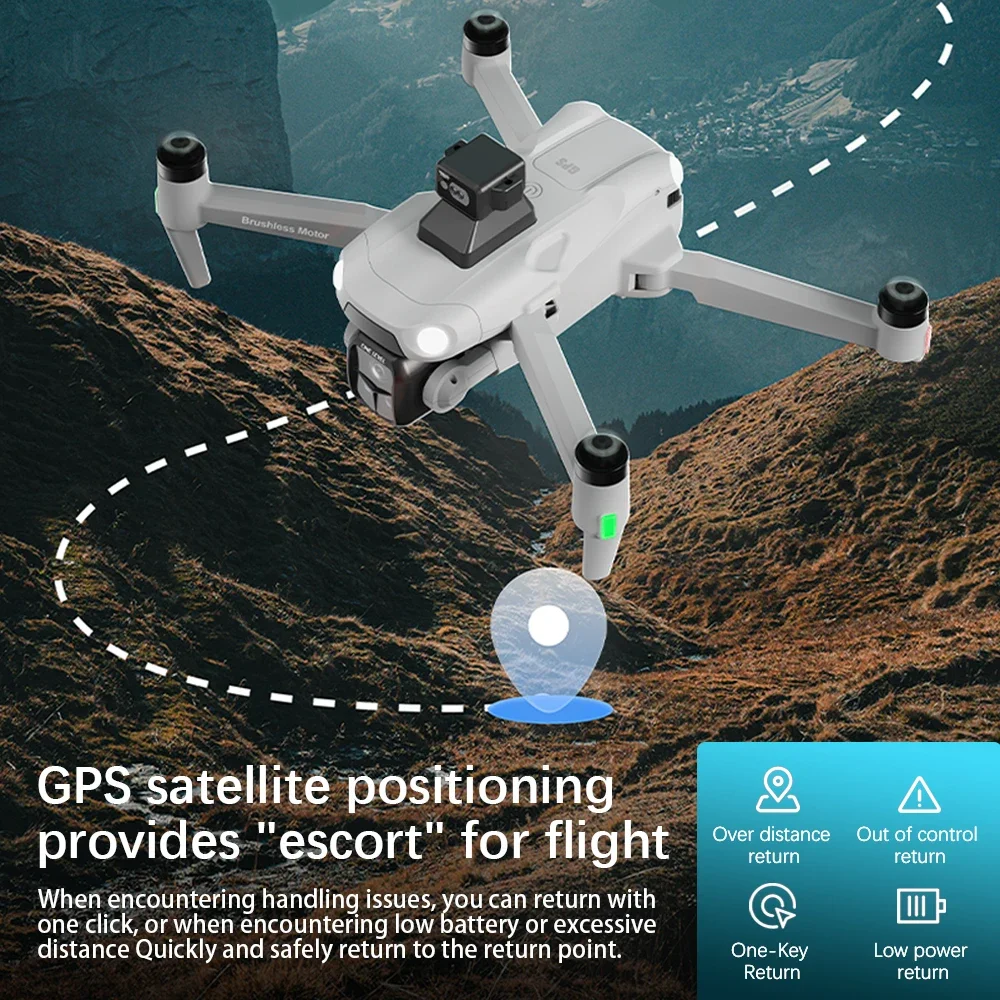 Nuovo originale A1R GPS Drone 4K Professionale 8K HD Doppia Fotocamera Motore Brushless 5G WIFI FPV Pieghevole RC Quadcopter Elicottero giocattoli - immagine 3