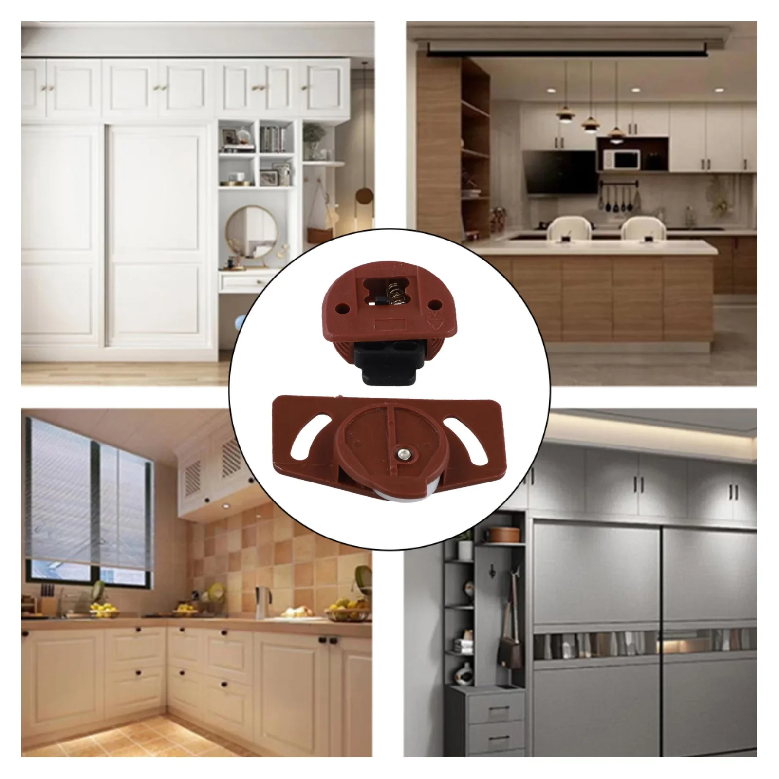 4/8Pair Sliding Door Wheels Guides Cabinet Sliding Door Gear Board Roller
