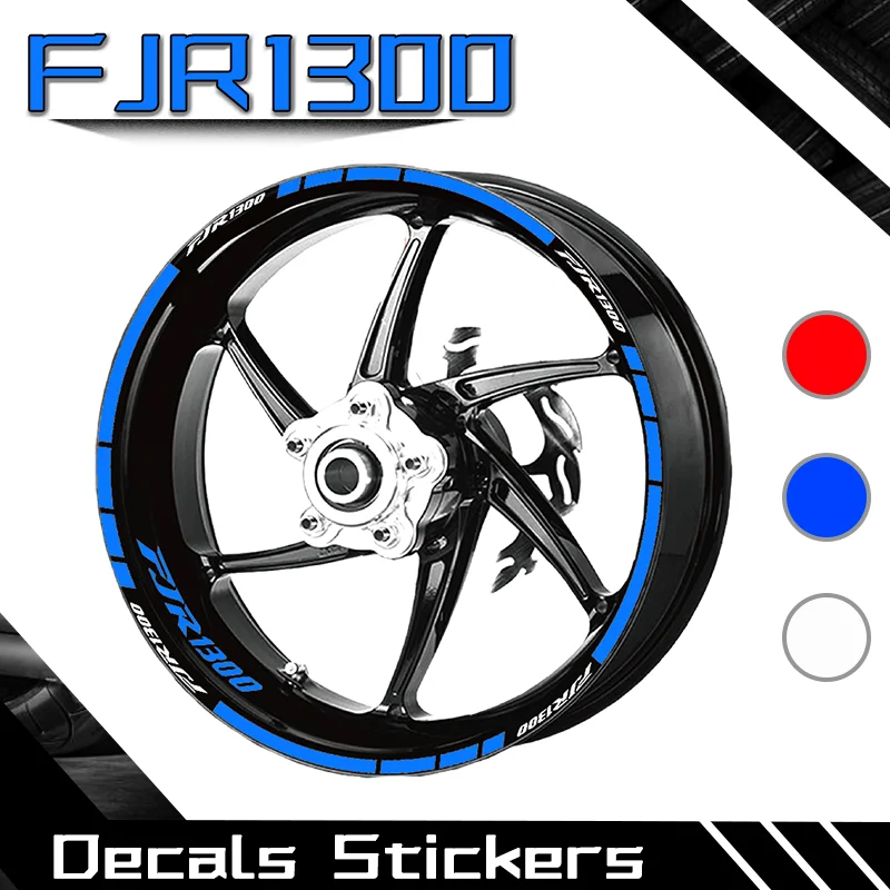 For FJR1300 FJR 1300 Motorcycle Wheel Stickers Tire Stripes Decorative Reflective Waterproof Wheel Stickers fjr1300