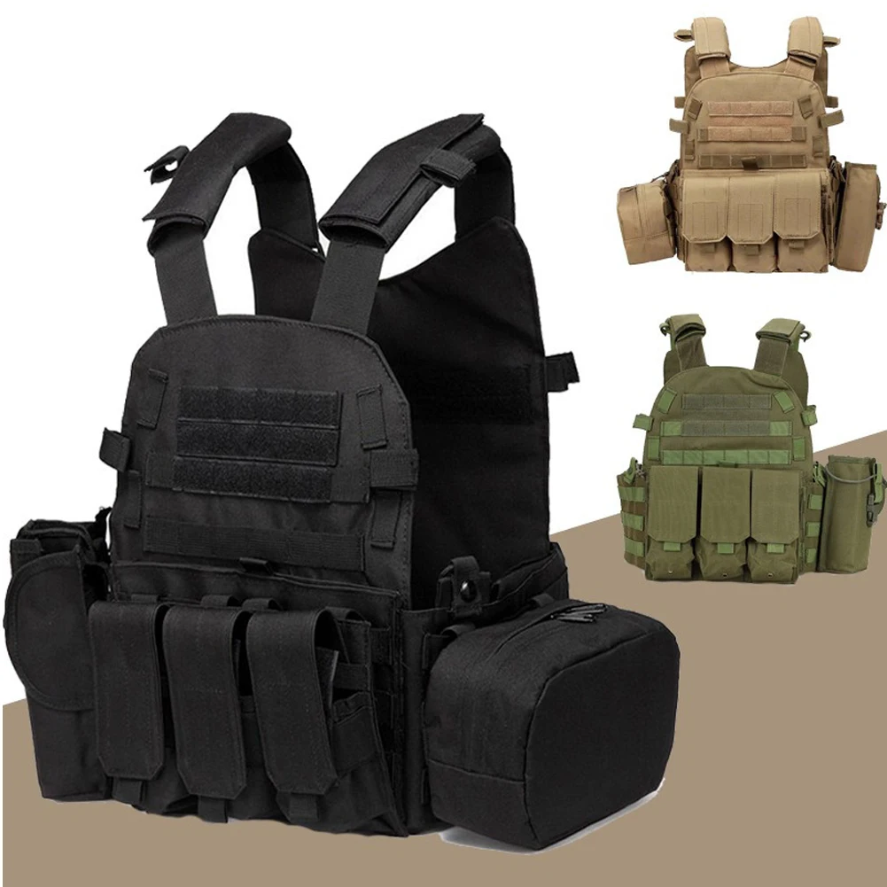 Nylon 600D Tactical Vest MOLLE Camo Military Army Combat Body Armor Airsoft Hunting Carrier for CS Game Equipment