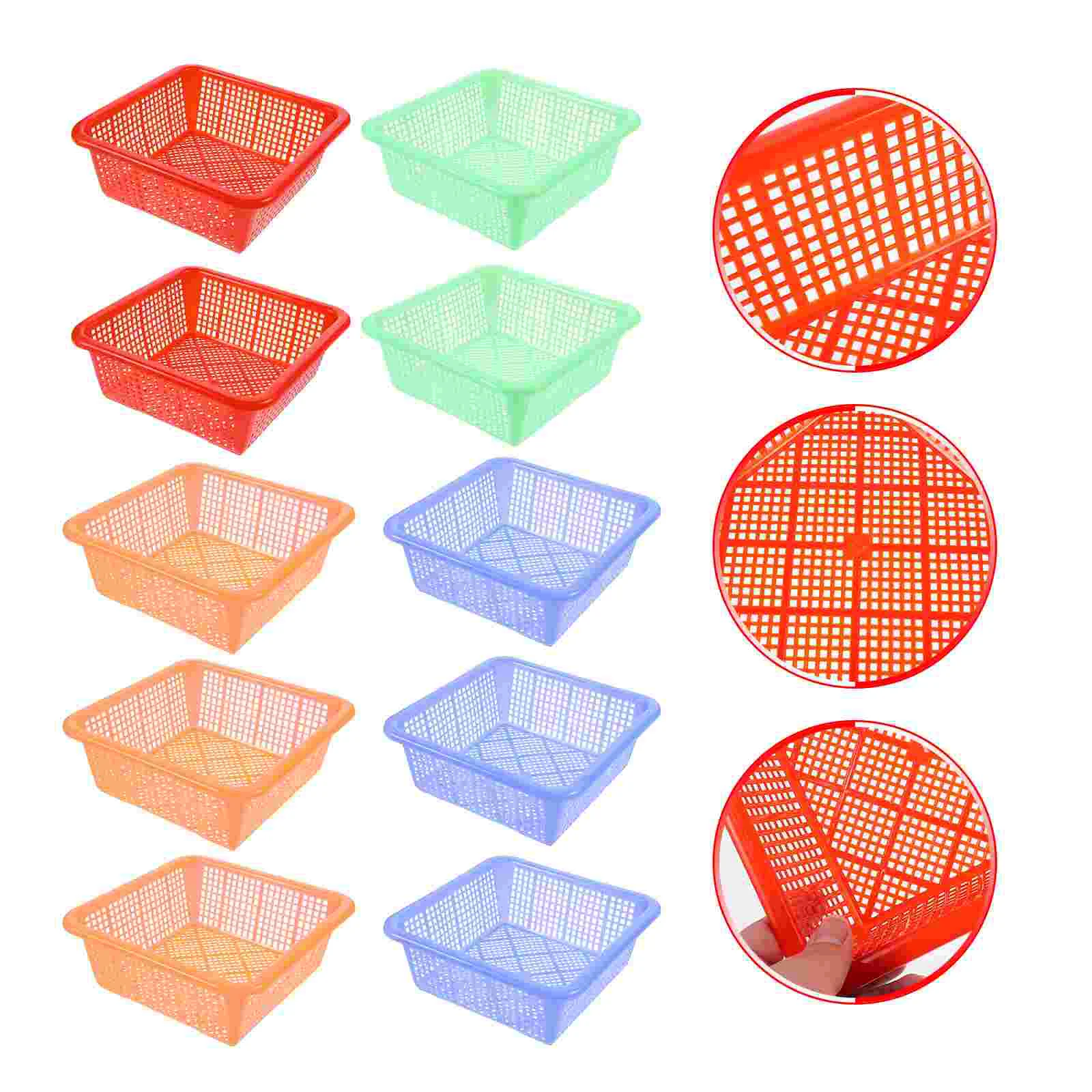 

Square Paper Letter Basket Multifunctional Storage Plastic Baskets School Organizing
