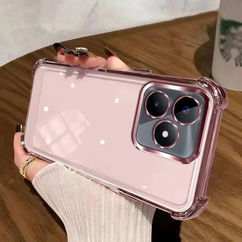 Clear Shockproof Plating Silicone Phone Case
