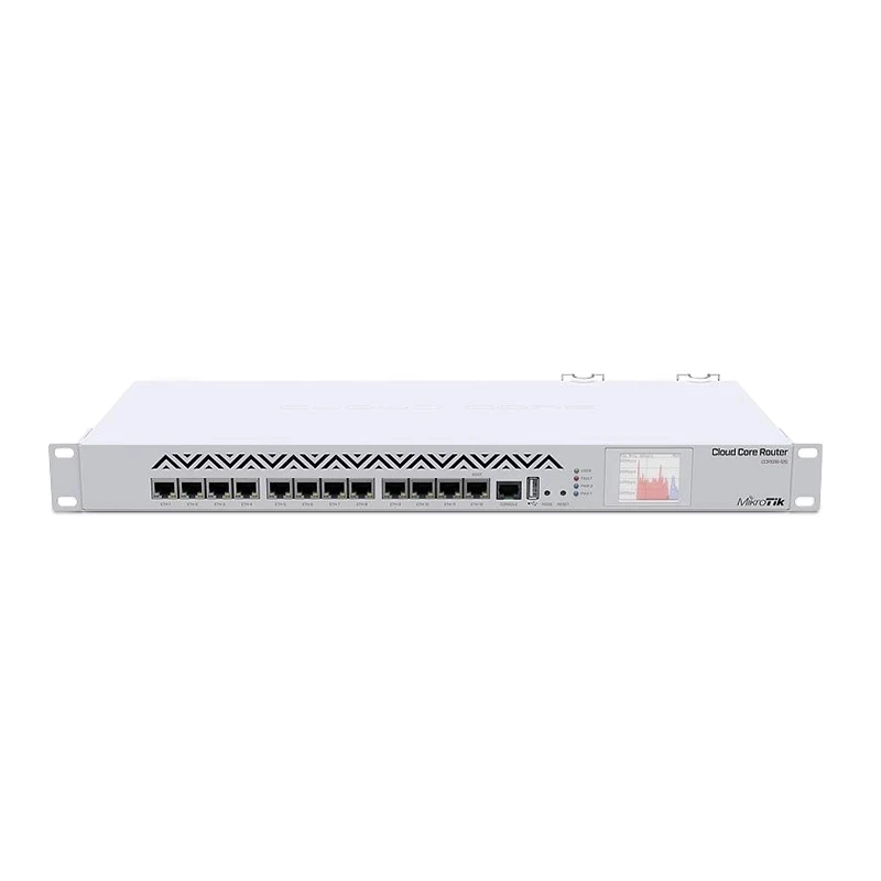 

Mikrotik CCR1016-12G 16-core CPU with 12 x Gigabit Ethernet port ROS intelligent Industrial Router switch