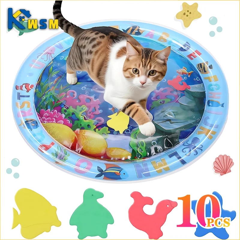 Water Sensory Play Mat Thickened Inflatable For Cat And Dog Pet Playmat With...